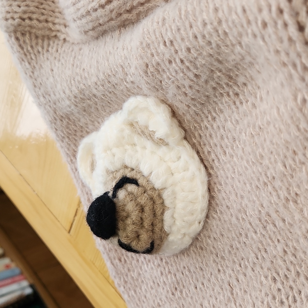 Dreamers By Debut 3D Bear Cardigan Sweater Size S - Picture 10 of 16